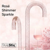Rosé Shimmer Sparkle Cane: Pink Sparkles in Invisible Clear Shaft Clear Lucite Walking Canes - Tophatter Daily Deals