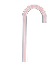 Pretty in Pink Lines Cane: Pink Lines in Invisible Clear Shaft Clear Lucite Walking Canes - Tophatter Daily Deals