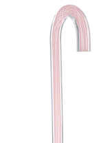 Pretty in Pink Lines Cane: Pink Lines in Invisible Clear Shaft Clear Lucite Walking Canes - Tophatter Daily Deals
