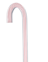 Pretty in Pink Lines Cane: Pink Lines in Invisible Clear Shaft Clear Lucite Walking Canes - Tophatter Daily Deals