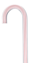 Pretty in Pink Lines Cane: Pink Lines in Invisible Clear Shaft Clear Lucite Walking Canes - Tophatter Daily Deals