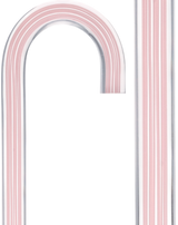 Pretty in Pink Lines Cane: Pink Lines in Invisible Clear Shaft Clear Lucite Walking Canes - Tophatter Daily Deals