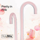 Pretty in Pink Lines Cane: Pink Lines in Invisible Clear Shaft Clear Lucite Walking Canes - Tophatter Daily Deals