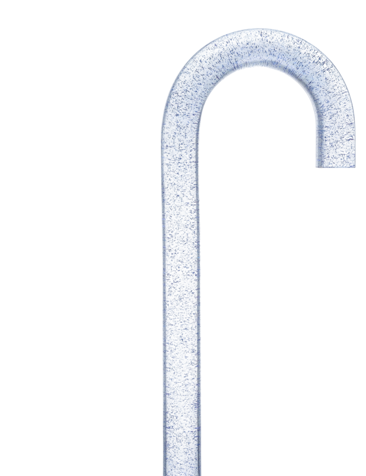 Blue Stardust Sparkle Cane: Blue Sparkles in Invisible Clear Shaft Clear Lucite Walking Canes - Tophatter Daily Deals