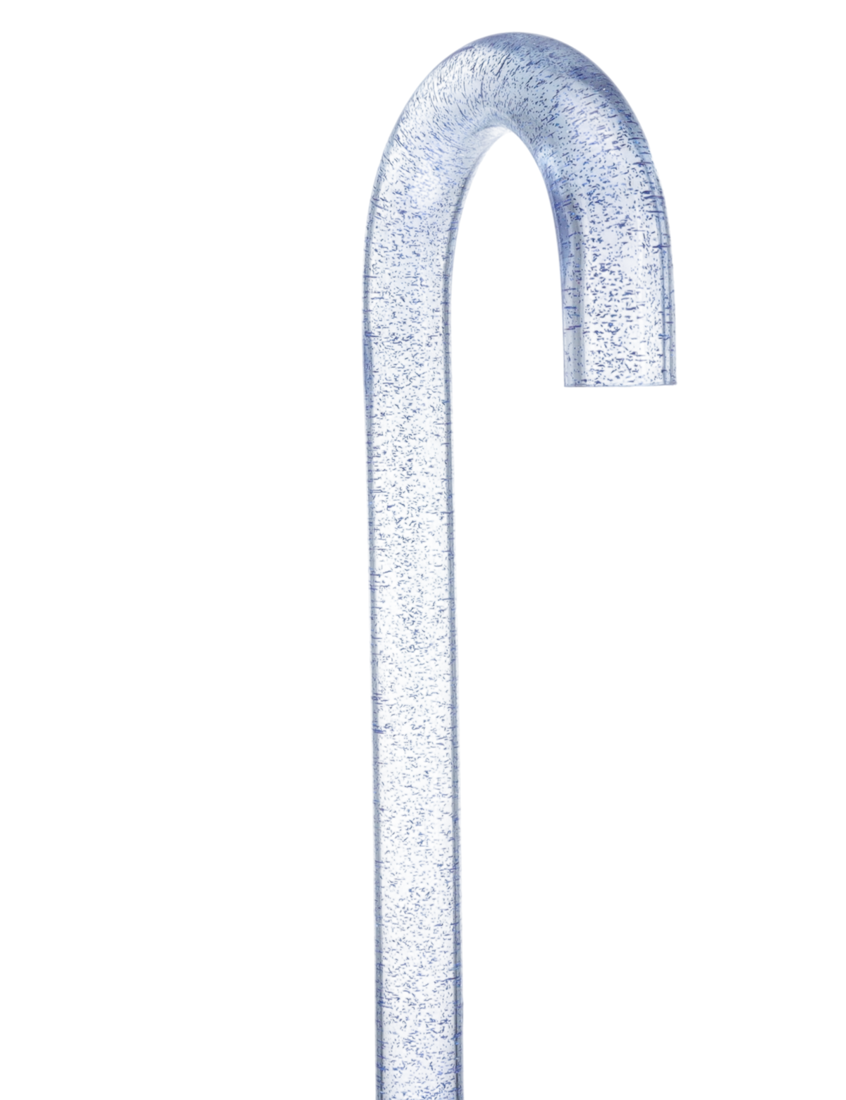 Blue Stardust Sparkle Cane: Blue Sparkles in Invisible Clear Shaft Clear Lucite Walking Canes - Tophatter Daily Deals
