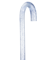 Blue Stardust Sparkle Cane: Blue Sparkles in Invisible Clear Shaft Clear Lucite Walking Canes - Tophatter Daily Deals