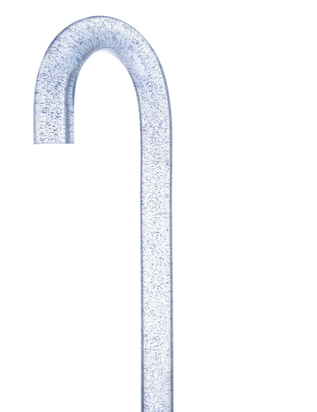 Blue Stardust Sparkle Cane: Blue Sparkles in Invisible Clear Shaft Clear Lucite Walking Canes - Tophatter Daily Deals