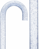 Blue Stardust Sparkle Cane: Blue Sparkles in Invisible Clear Shaft Tourist Crook Clear Lucite Walking Canes - Tophatter Daily Deals