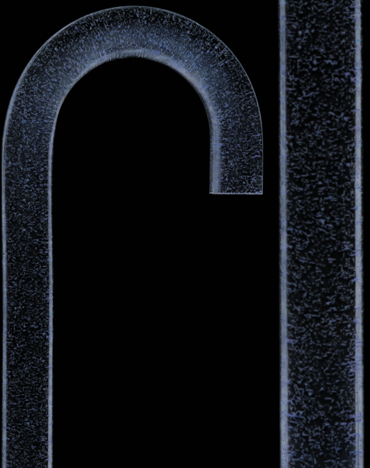 Blue Stardust Sparkle Cane: Blue Sparkles in Invisible Clear Shaft Clear Lucite Walking Canes - Tophatter Daily Deals