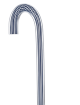 Denim Stripes Cane: Blue Lines in Invisible Clear Shaft Clear Lucite Walking Canes - Tophatter Daily Deals