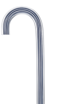Denim Stripes Cane: Blue Lines in Invisible Clear Shaft Clear Lucite Walking Canes - Tophatter Daily Deals