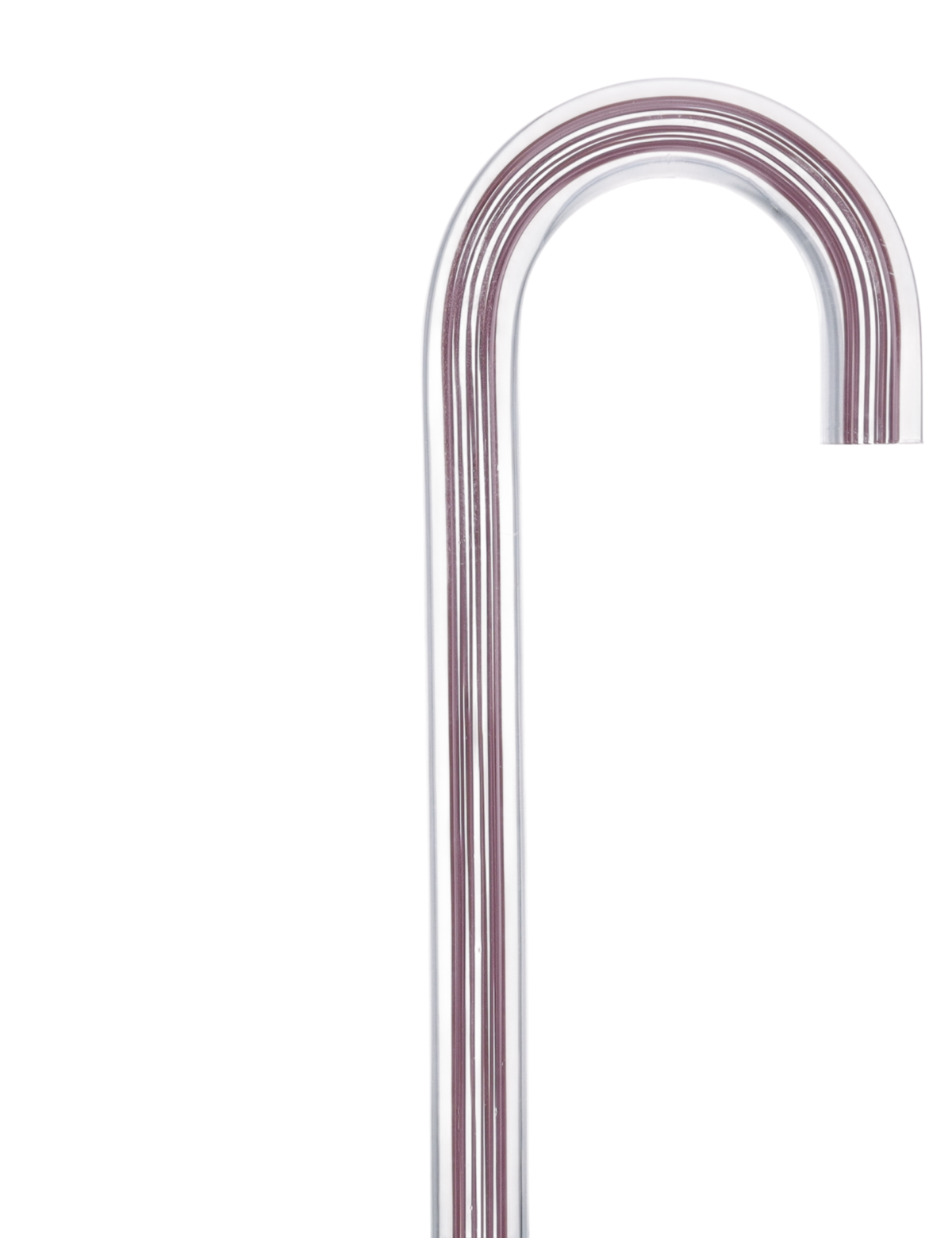 Mauvelous Glide Cane: Mauve Violet Lines in Invisible Clear Shaft Clear Lucite Walking Canes - Tophatter Daily Deals