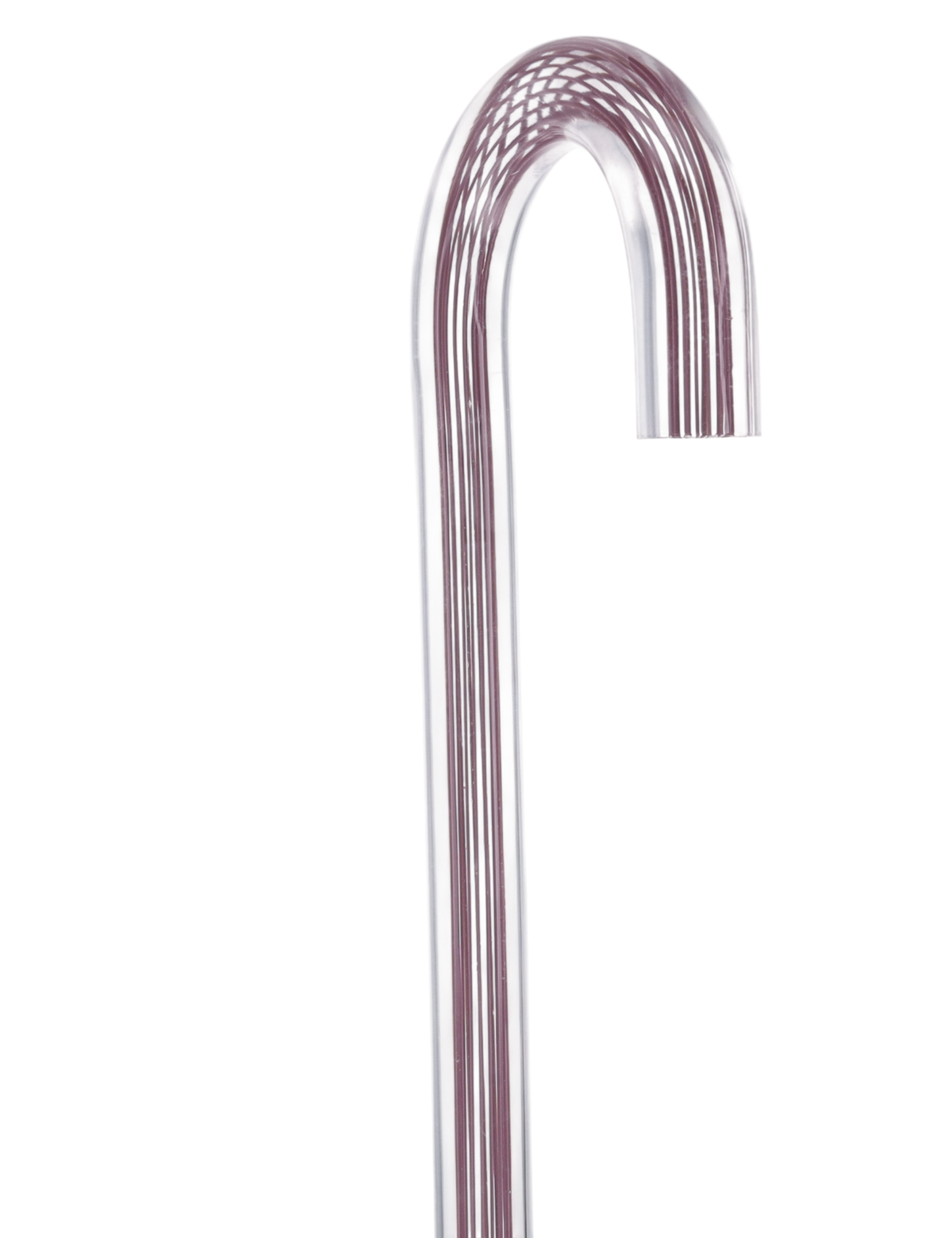 Mauvelous Glide Cane: Mauve Violet Lines in Invisible Clear Shaft Clear Lucite Walking Canes - Tophatter Daily Deals