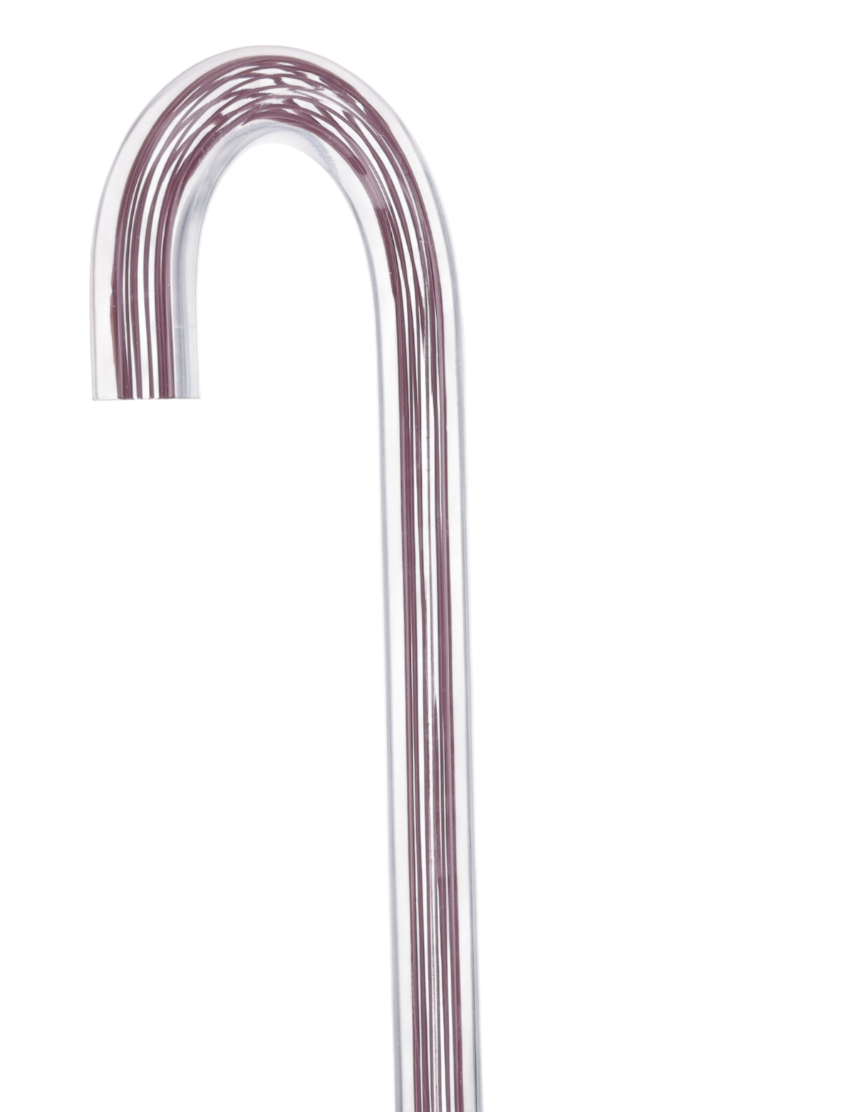 Mauvelous Glide Cane: Mauve Violet Lines in Invisible Clear Shaft Clear Lucite Walking Canes - Tophatter Daily Deals