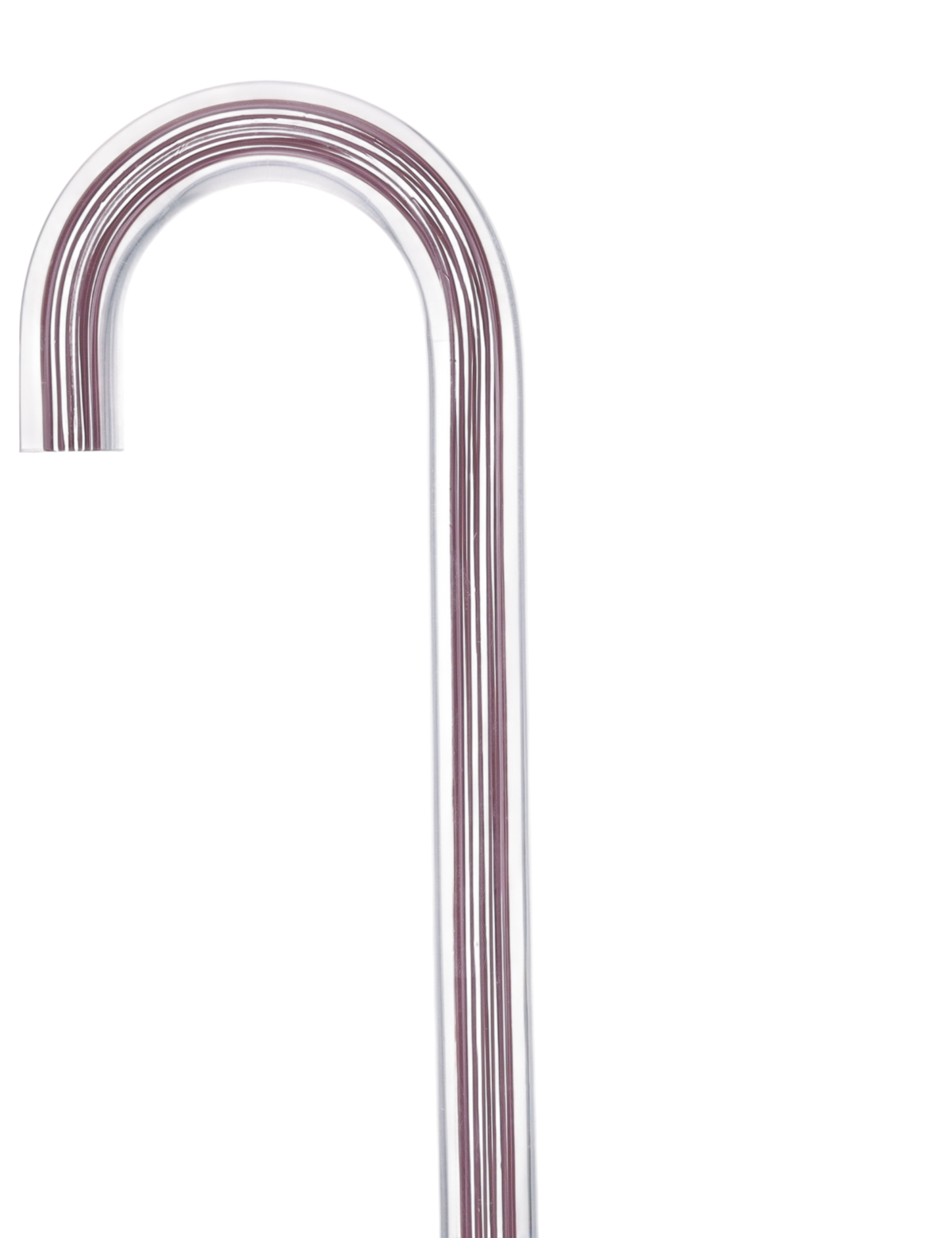 Mauvelous Glide Cane: Mauve Violet Lines in Invisible Clear Shaft Clear Lucite Walking Canes - Tophatter Daily Deals