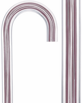Mauvelous Glide Cane: Mauve Violet Lines in Invisible Clear Shaft Clear Lucite Walking Canes - Tophatter Daily Deals