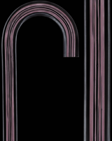 Mauvelous Glide Cane: Mauve Violet Lines in Invisible Clear Shaft Clear Lucite Walking Canes - Tophatter Daily Deals