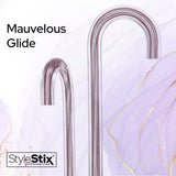 Mauvelous Glide Cane: Mauve Violet Lines in Invisible Clear Shaft Clear Lucite Walking Canes - Tophatter Daily Deals