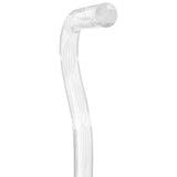 Alabaster Helix Cane: White Twists in Invisible Clear Shaft Clear Lucite Walking Canes - Tophatter Daily Deals