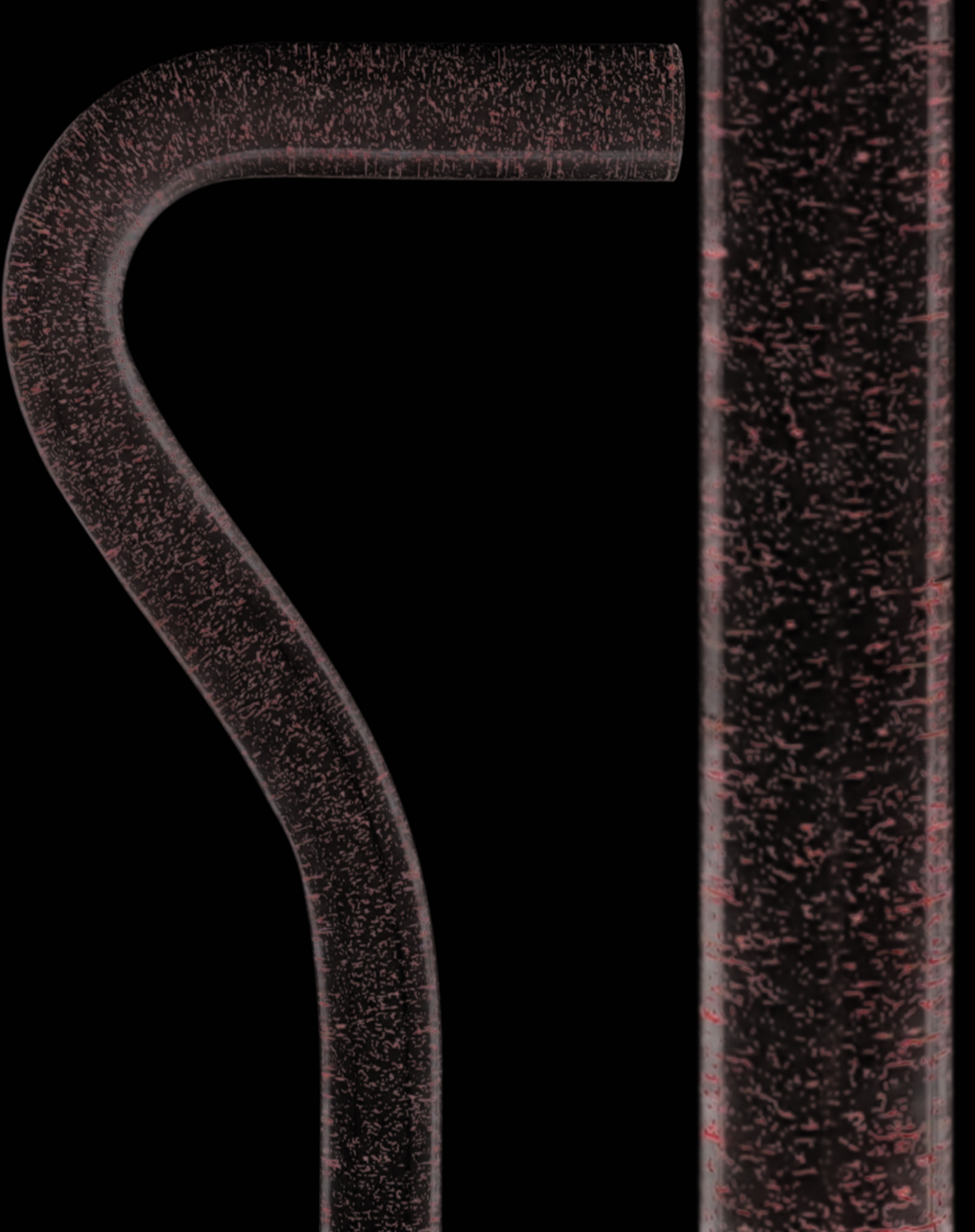 Rosé Shimmer Sparkle Cane: Pink Sparkles in Invisible Clear Shaft Clear Lucite Walking Canes - Tophatter Daily Deals