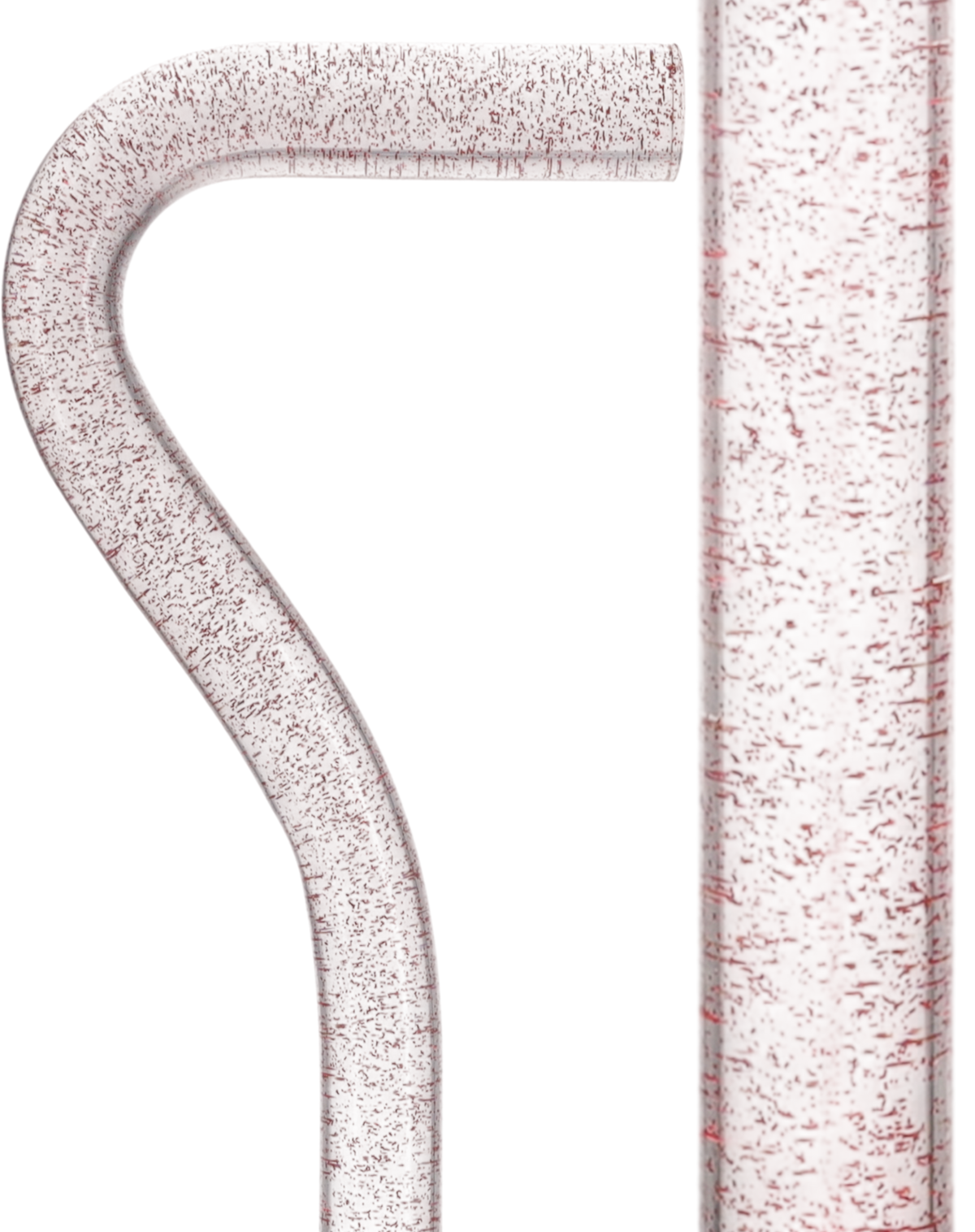 Rosé Shimmer Sparkle Cane: Pink Sparkles in Invisible Clear Shaft Contemporary Angled Clear Lucite Walking Canes - Tophatter Daily Deals