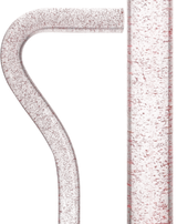 Rosé Shimmer Sparkle Cane: Pink Sparkles in Invisible Clear Shaft Contemporary Angled Clear Lucite Walking Canes - Tophatter Daily Deals
