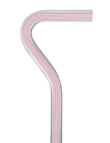 Pretty in Pink Lines Cane: Pink Lines in Invisible Clear Shaft Clear Lucite Walking Canes - Tophatter Daily Deals