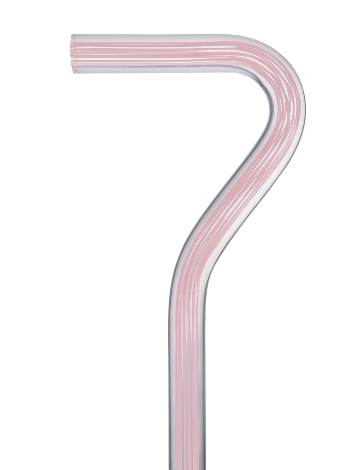 Pretty in Pink Lines Cane: Pink Lines in Invisible Clear Shaft Clear Lucite Walking Canes - Tophatter Daily Deals