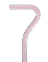 Pretty in Pink Lines Cane: Pink Lines in Invisible Clear Shaft Clear Lucite Walking Canes - Tophatter Daily Deals