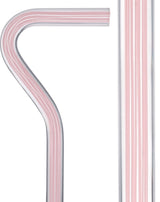 Pretty in Pink Lines Cane: Pink Lines in Invisible Clear Shaft Contemporary Angled Clear Lucite Walking Canes - Tophatter Daily Deals
