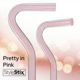 Pretty in Pink Lines Cane: Pink Lines in Invisible Clear Shaft Clear Lucite Walking Canes - Tophatter Daily Deals