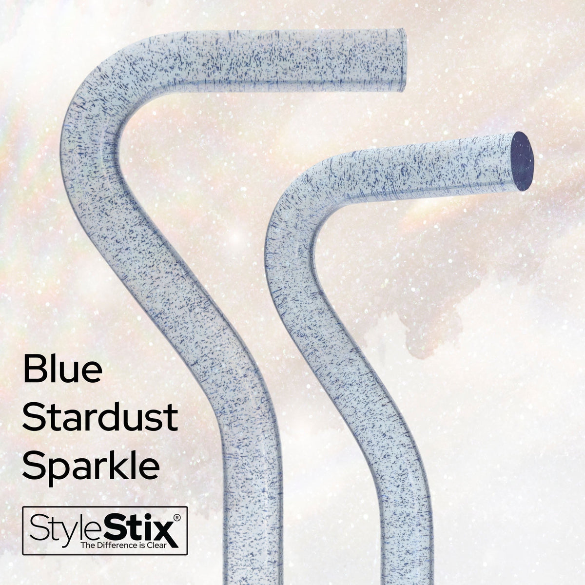 Blue Stardust Sparkle Cane: Blue Sparkles in Invisible Clear Shaft Clear Lucite Walking Canes - Tophatter Daily Deals