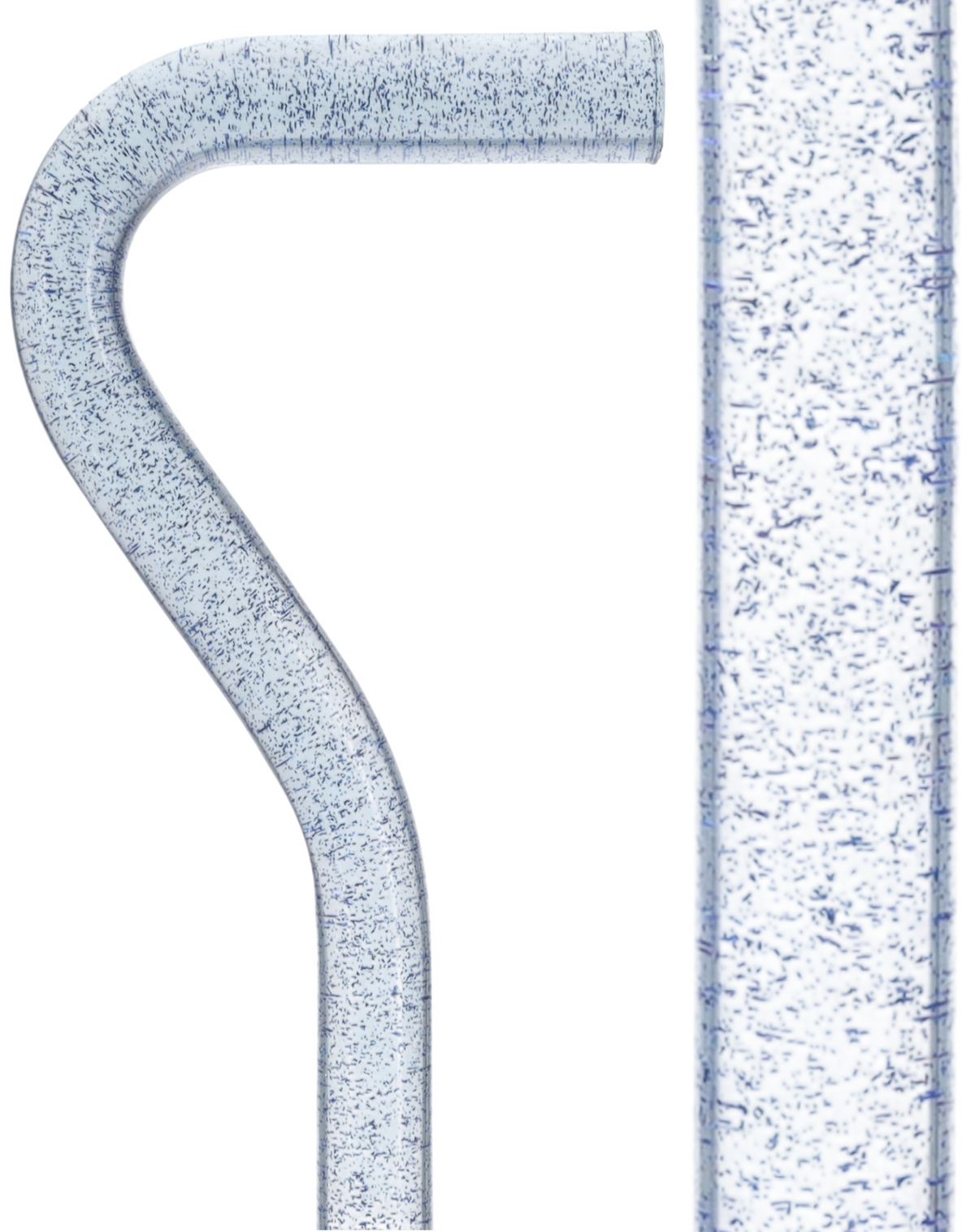 Blue Stardust Sparkle Cane: Blue Sparkles in Invisible Clear Shaft Clear Lucite Walking Canes - Tophatter Daily Deals