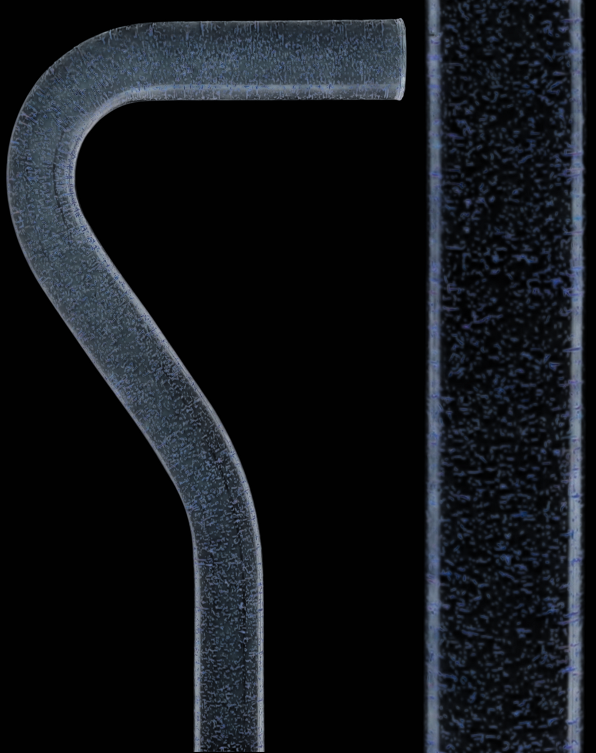 Blue Stardust Sparkle Cane: Blue Sparkles in Invisible Clear Shaft Clear Lucite Walking Canes - Tophatter Daily Deals