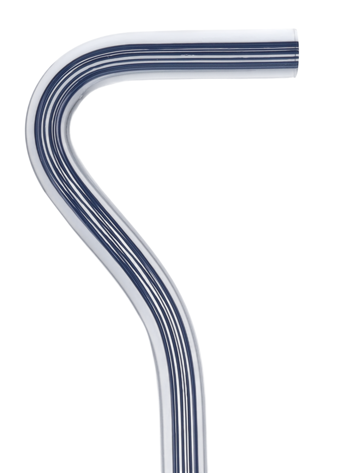 Denim Stripes Cane: Blue Lines in Invisible Clear Shaft Clear Lucite Walking Canes - Tophatter Daily Deals