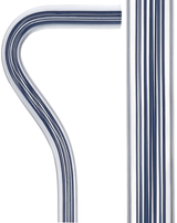 Denim Stripes Cane: Blue Lines in Invisible Clear Shaft Contemporary Angled Clear Lucite Walking Canes - Tophatter Daily Deals