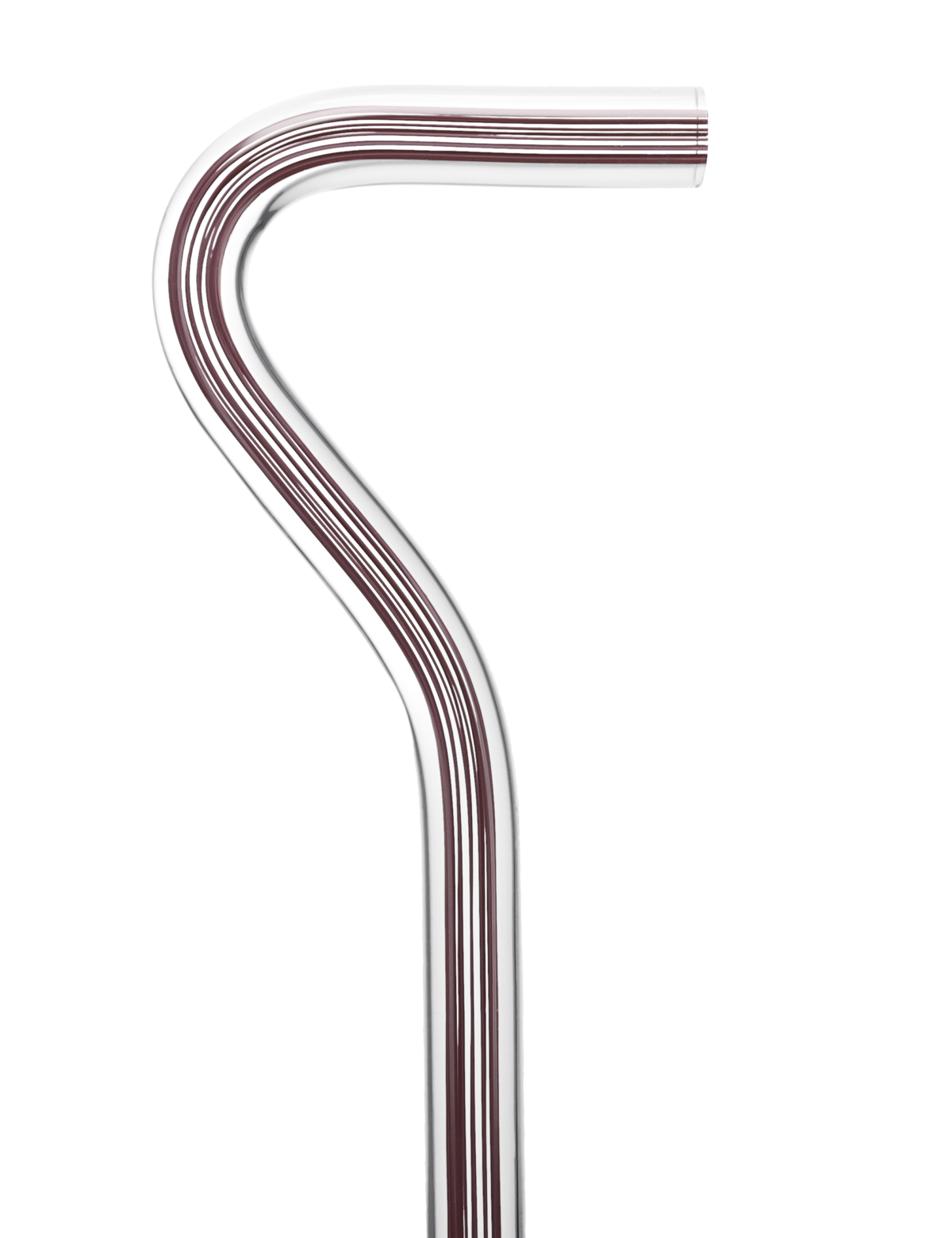 Mauvelous Glide Cane: Mauve Violet Lines in Invisible Clear Shaft Clear Lucite Walking Canes - Tophatter Daily Deals