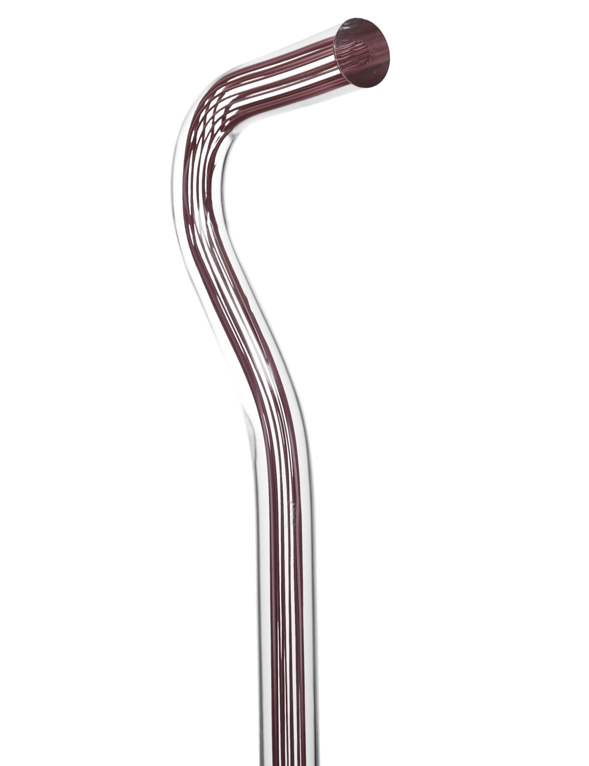 Mauvelous Glide Cane: Mauve Violet Lines in Invisible Clear Shaft Clear Lucite Walking Canes - Tophatter Daily Deals