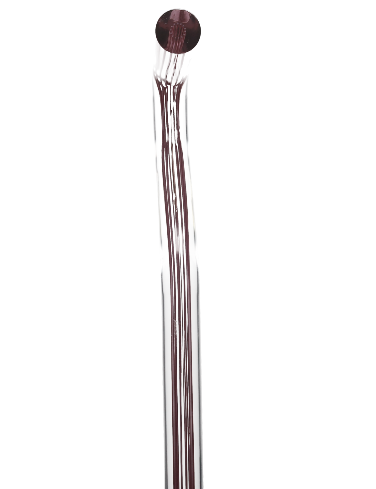 Mauvelous Glide Cane: Mauve Violet Lines in Invisible Clear Shaft Clear Lucite Walking Canes - Tophatter Daily Deals