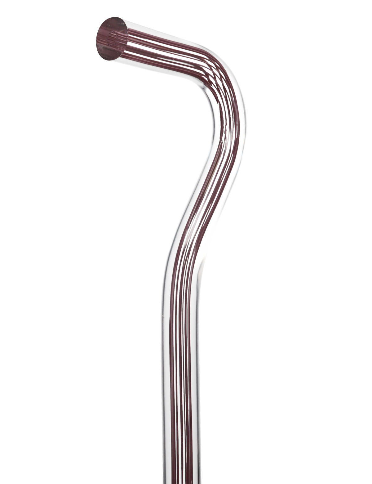 Mauvelous Glide Cane: Mauve Violet Lines in Invisible Clear Shaft Clear Lucite Walking Canes - Tophatter Daily Deals