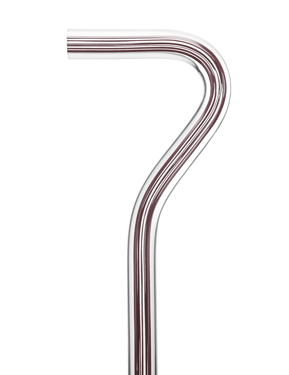 Mauvelous Glide Cane: Mauve Violet Lines in Invisible Clear Shaft Clear Lucite Walking Canes - Tophatter Daily Deals