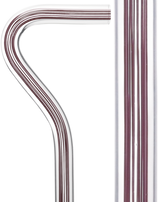 Mauvelous Glide Cane: Mauve Violet Lines in Invisible Clear Shaft Contemporary Angled Clear Lucite Walking Canes - Tophatter Daily Deals