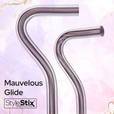 Mauvelous Glide Cane: Mauve Violet Lines in Invisible Clear Shaft Clear Lucite Walking Canes - Tophatter Daily Deals