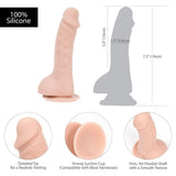 Addiction Brad 7.5" Silicone Dildo in Ivory Realistic Dildo - Tophatter Daily Deals