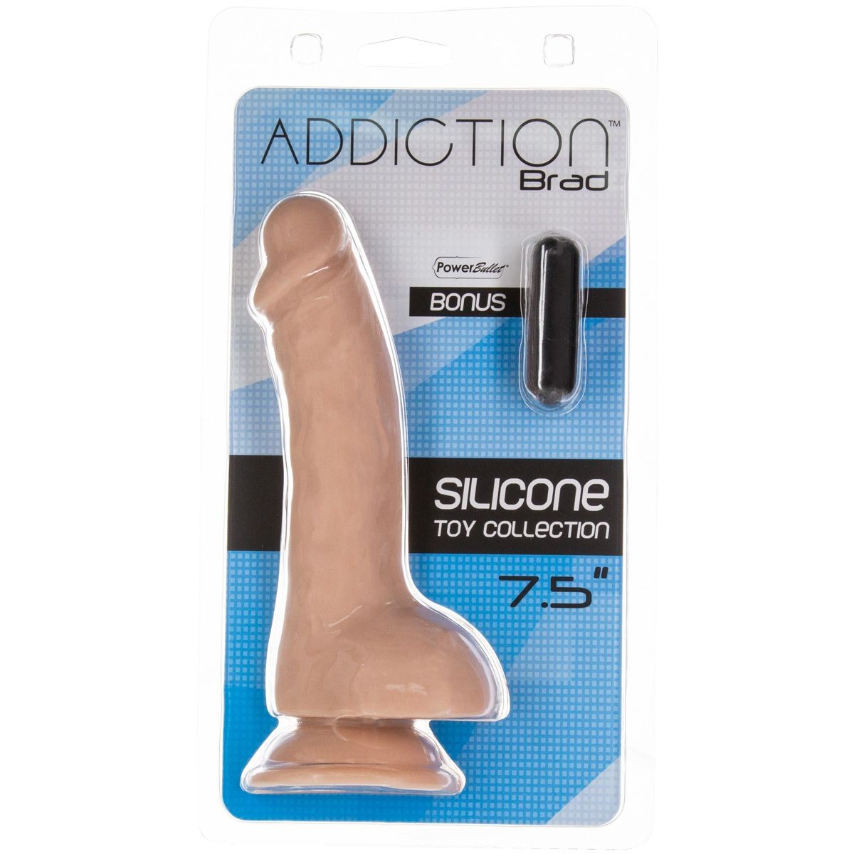 Addiction Brad 7.5" Silicone Dildo in Ivory Realistic Dildo - Tophatter Daily Deals