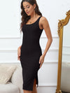 Slit Wide Strap Sleeveless Wrap Dress Casual Dresses - Tophatter Daily Deals