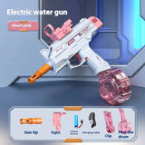 Tophatter's™ Electric UZI Water Gun Pink Short Water Guns - Tophatter Daily Deals