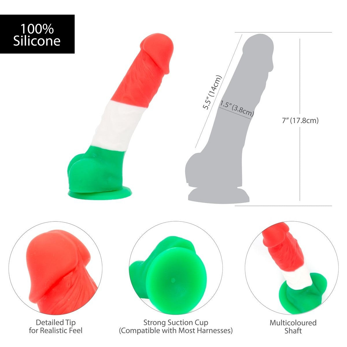 Addiction Leonardo 7" Silicone Dildo Realistic Dildo - Tophatter Daily Deals