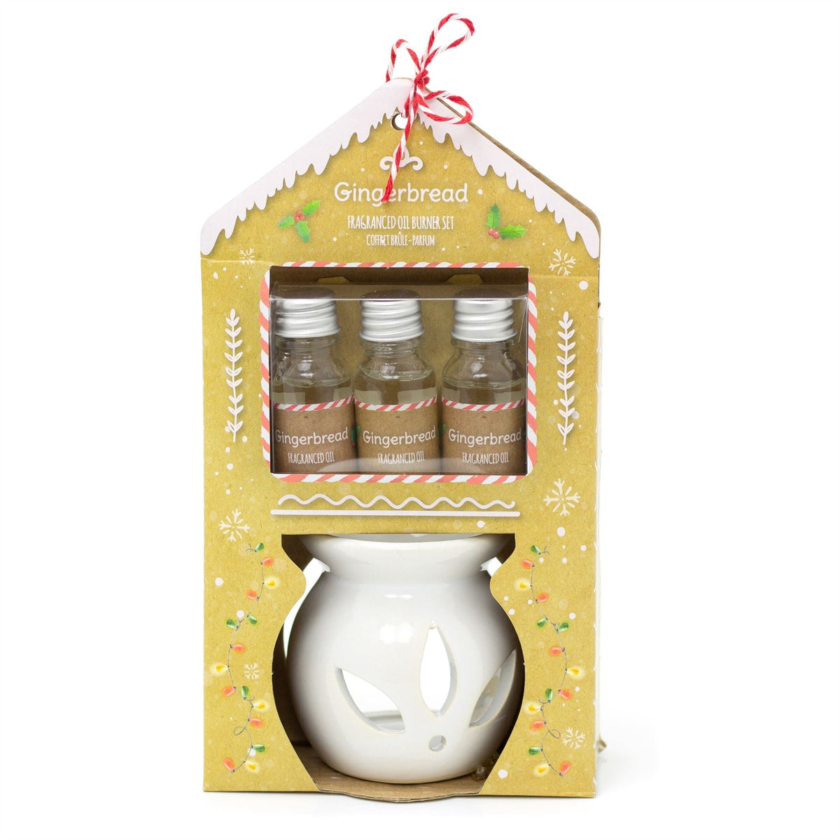 Christmas Ceramic Essential Oil Burner Diffuser With Gingerbread Fragrance Oils Oil Burner - Tophatter Daily Deals