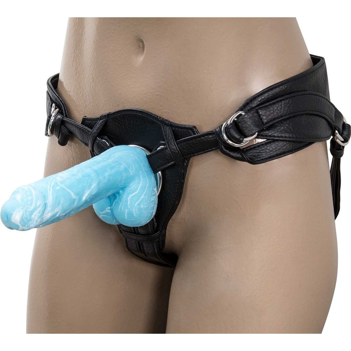 Addiction Luke 7.5" Silicone Dildo in Blue Realistic Dildo - Tophatter Daily Deals